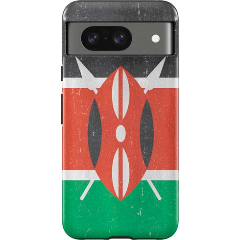 Kenya Flag Distressed Google Pixel 8 Impact Case